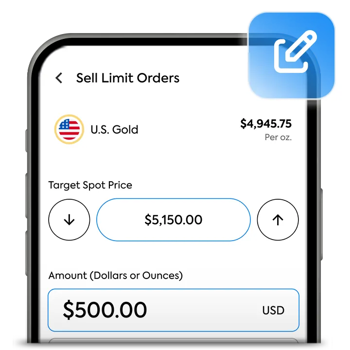 Gestione degli ordini limite nell’app OneGold