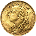 Medaglione moneta di platino Helvetia